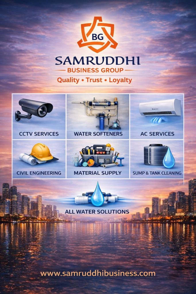 Experience premier solutions for your home or business with SAMRUDDHI BUSINESS GROUP chatgpt image jan 13, 2026, 11 46 49 am